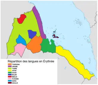 Carte avec légende.