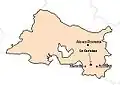 Situation du Garlaban dans les Bouches-du-Rhône.