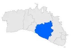Localisation d'Alaiordans l'île de Minorque.