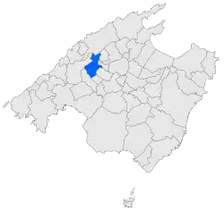 Localisation d'Alaródans l'île de Majorque.