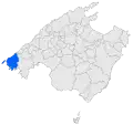 Localisation d'Andratxdans l'île de Majorque.