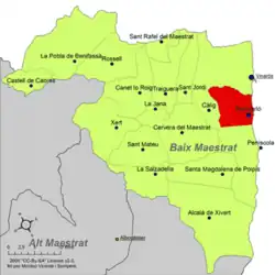 dans la comarque de Baix Maestrat.