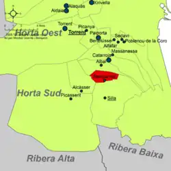 dans la comarque de l'Horta Sud.