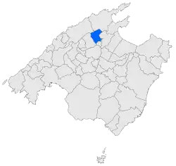 Localisation de Campanetdans l'île de Majorque.