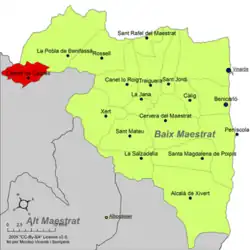 dans la comarque de Baix Maestrat.