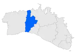 Localisation de Ferreriesdans l'île de Minorque.