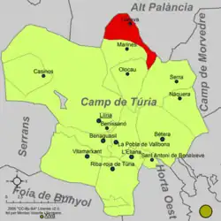 dans la comarque du Camp de Túria.