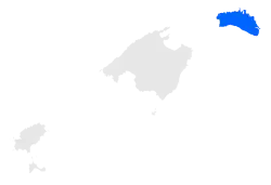 Localisation de l'île de Minorquedans les îles Baléares.