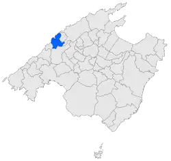 Localisation de Sóllerdans l'île de Majorque.