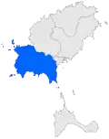 Localisation de Sant Josep de sa Talaia dans l'île d'Ibiza.
