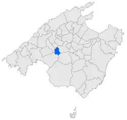 Localisation de Santa Eugèniadans l'île de Majorque.