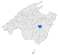 Localisation de Vilafranca de Bonanydans l'île de Majorque.