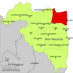 dans la comarque du Baix Maestrat.