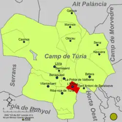 dans la comarque du Camp de Túria.