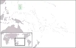 Carte montrant les Îles Mariannes du Nord