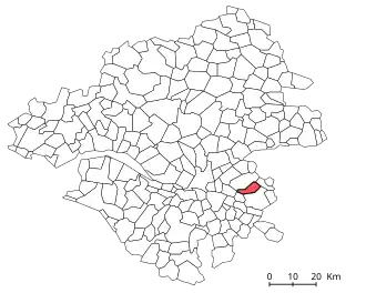 Mise en évidence de la localisation de la commune sur la carte de la Loire-Atlantique