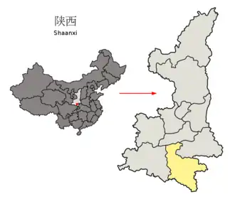 Localisation de Ankang