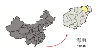 Localisation de Haikou