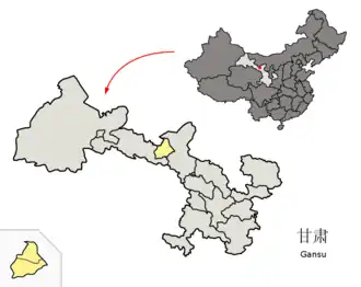 Localisation de Jinchang