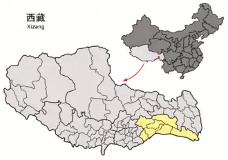 Localisation de Línzhī Shi