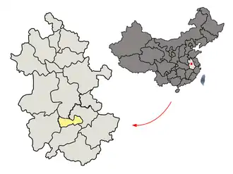 Localisation de Tongling