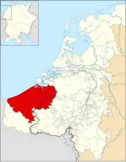 Le comté de Flandre en 1350
