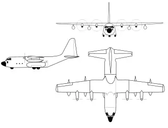 vue en plan de l’avion