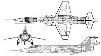 vue en plan de l’avion