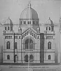 Plan de la façade dessiné par Adolf Wolff, mais signé par Hilary Majewski