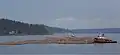 Log Boom, dans la baie de Skagit, Puget Sound, Oregon.