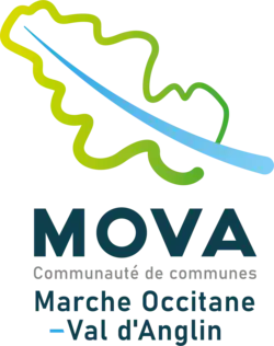 Logotype de la communauté de communes Marche occitane-Val d'Anglin depuis 2023