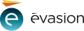 Logo d'Évasion de 2008 à 2020. En 2014, les couleurs du logo ont été modifiées, entièrement en bleu sarcelle à l'intérieur de ce logo.