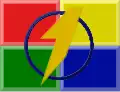 Logo de RTBF1 de septembre 1992 à septembre 1996.
