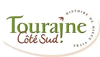 Composition graphique autour des mots Touraine et Côté Sud