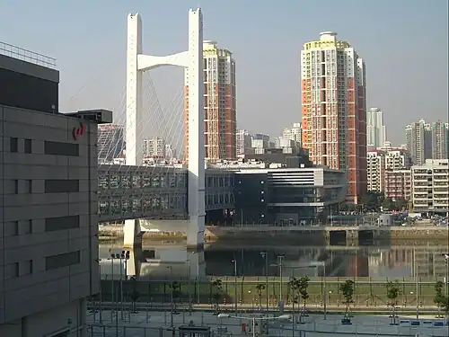 Pont sur la rivière Shenzhen, entre Shenzhen et Hong Kong.