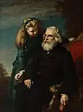 Henry Longfellow et sa fille Edith, 1869