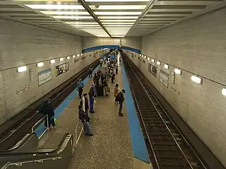 Vue de la station Belmont.