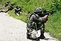 Soldats albanais avec des fusils VHS