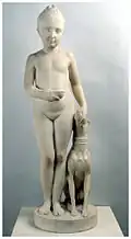 Élisa Napoléone et son chien par Lorenzo Bartolini, 1812.