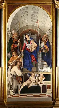 Partie centrale du polyptyque de Lorenzo Lotto