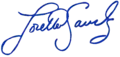 Signature de Loretta Sanchez