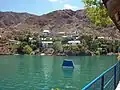 Lac Los Reyunos, 35&nbsp;km à l'ouest de San Rafael sur le Río Diamante