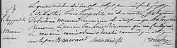 Acte de baptême de Louis Hyppolite Meunard dit Lafontaine. 4 octobre 1807. Paroisse Sainte-Famille-de-Boucherville de la ville de Boucherville.