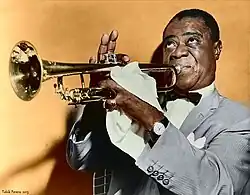 Louis Armstrong, considéré comme l'un des musiciens de jazz les plus influents.