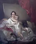 Portrait de Madame Louis Gallait et de sa fille (1848), Bruxelles, musées royaux des beaux-arts de Belgique.