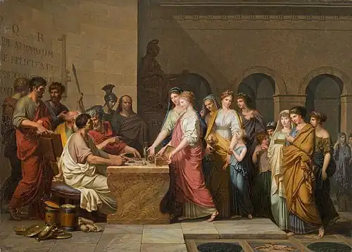 Louis Gauffier, La Générosité des femmes romaines, 1790.
