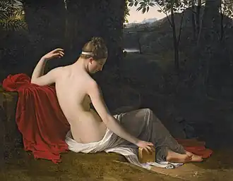 Pandore allongée dans un paysage boisé, attribué à Louis Hersent &nbsp;(1777–1860), collection particulière.