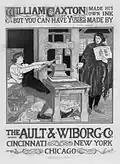 Affiche publicitaire pour une encre d'imprimerie (1896).
