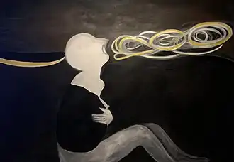 Le souffle, technique mixte sur toile 143&nbsp;×&nbsp;206&nbsp;cm