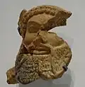 Antéfixe à tête de Silène, provenant du temple A (Antiquarium de Pyrgi).